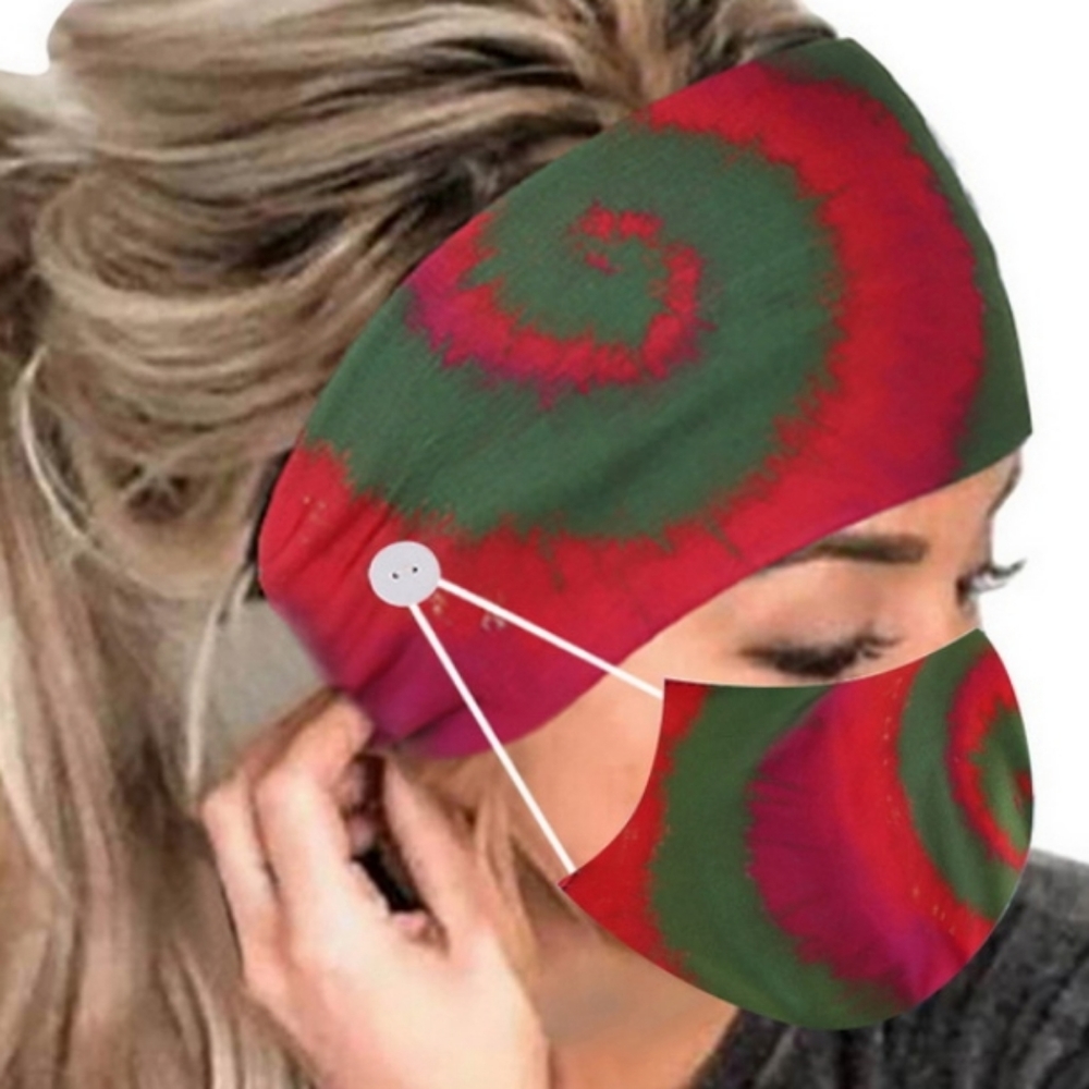 spiral headband/facemask matching set